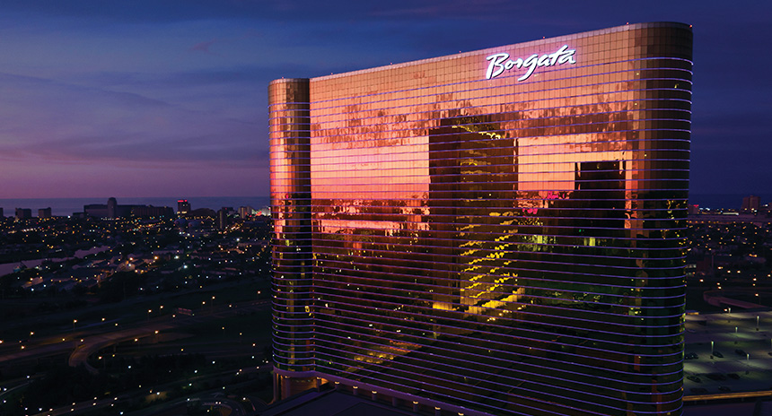 The Borgata resort in Atlantic City at night