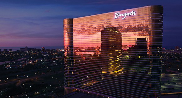 The Borgata resort in Atlantic City at night