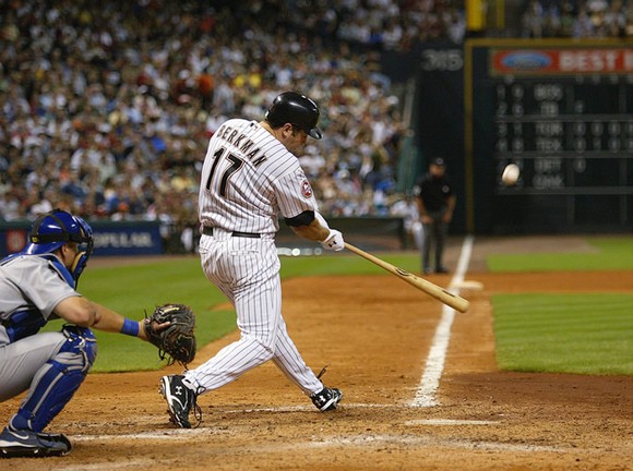 Former Houston Astros star Lance Berkman hits a home run wearing Under Armour cleats.