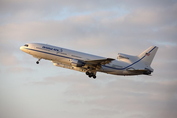 A jet passenger airplane in flight