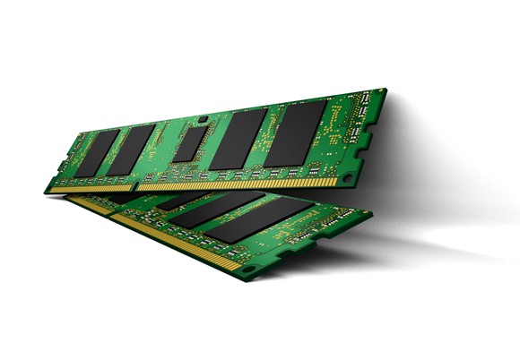 A registered memory module featuring Micron DRAM.