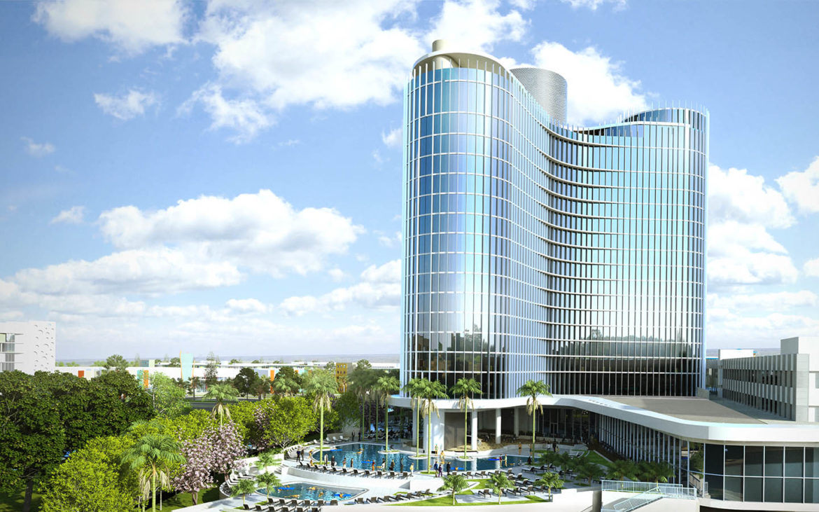 Concept art for the Aventura Hotel.