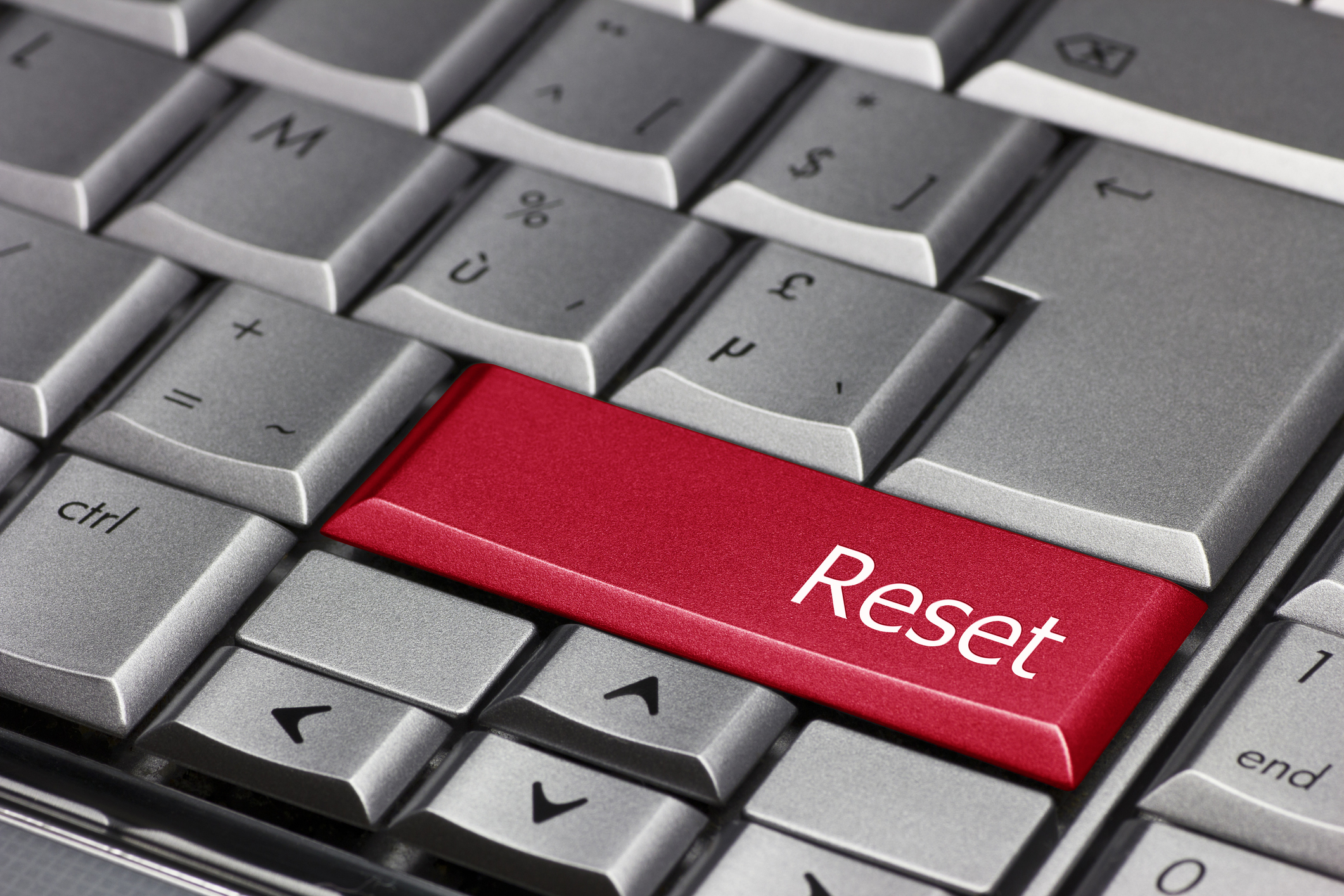 Reset button on keyboard.