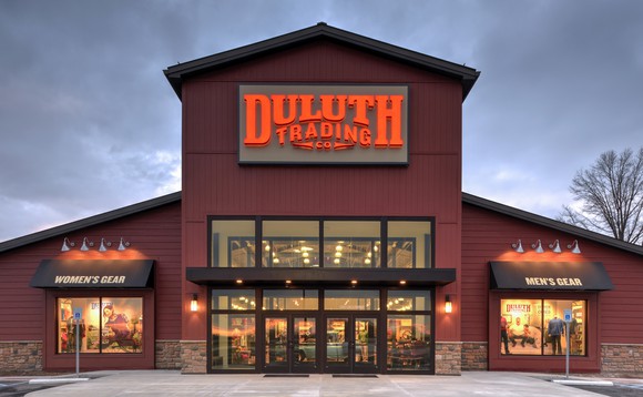 The exterior of a Duluth Holdings store