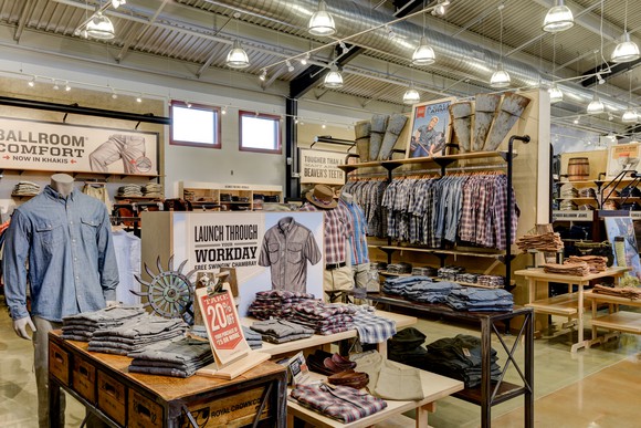 The interior of a Duluth Holdings store