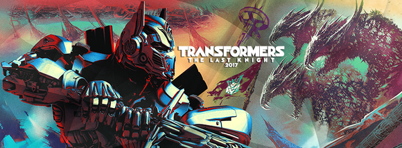 Cartoon-style version of Optimus Prime from "Transformers" holding a sword.