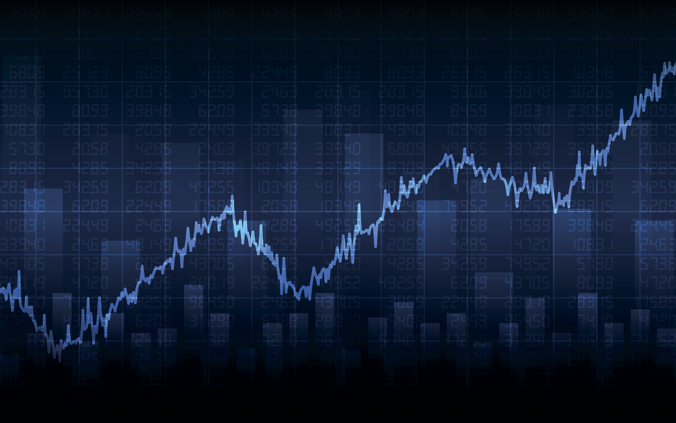 Generic stock chart showing large positive gain.