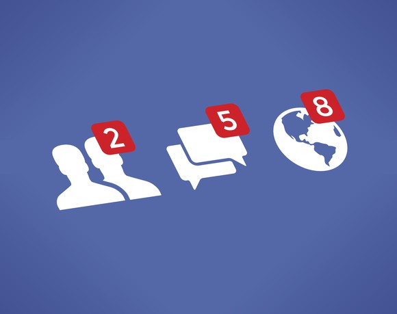 Social network notification icons