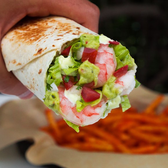 Shrimp and avocado burrito from the Japan Taco Bell menu.
