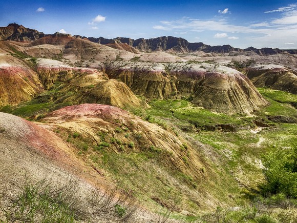 The unique rock formations of Badlands National Park