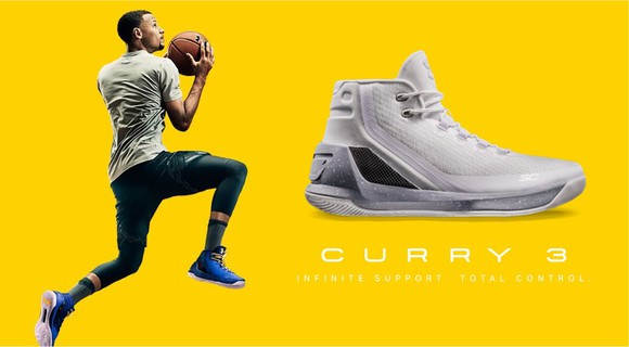 UA's flagship Curry 3 shoes.