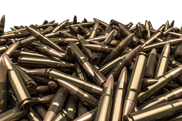 A pile of unused bullets.
