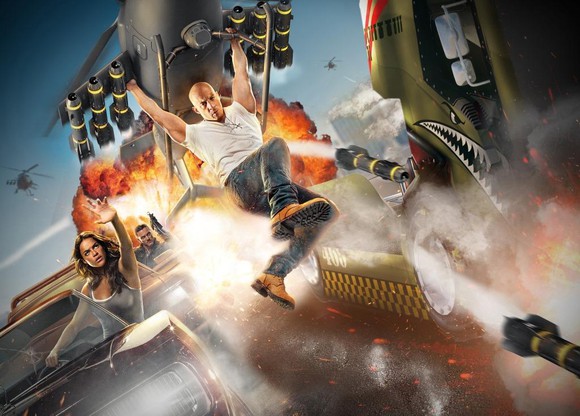An artist rendering of the upcoming The Fast & The Furious Ride at Universal Studios Orlando.