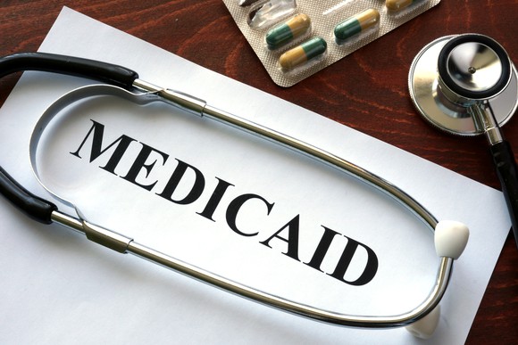 Medicaid circled by stethoscope