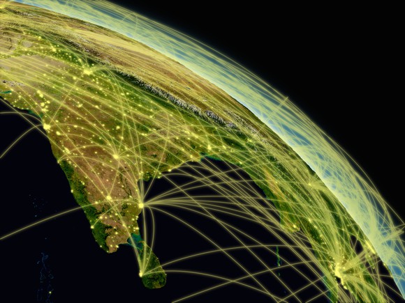 A graphic of India's network.