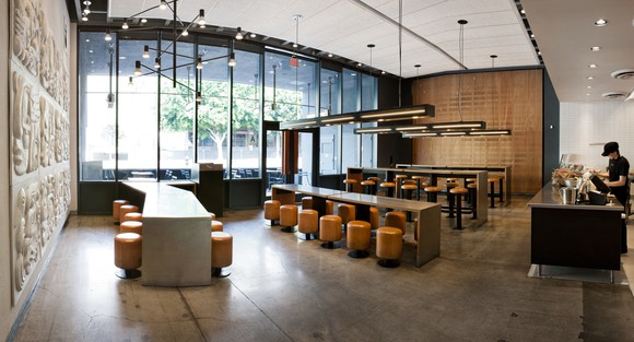 Interior of a Chipotle in California