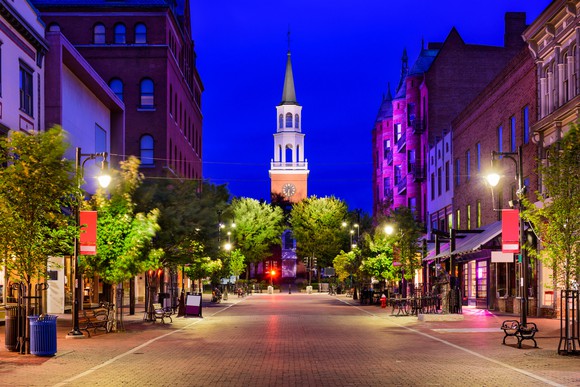 Downtown Burlington, Vermont.