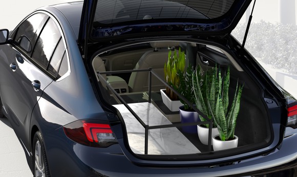 A close-up of the Regal Sportback's cargo area.