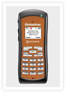The rugged satellite phone, pictured in copper and black.