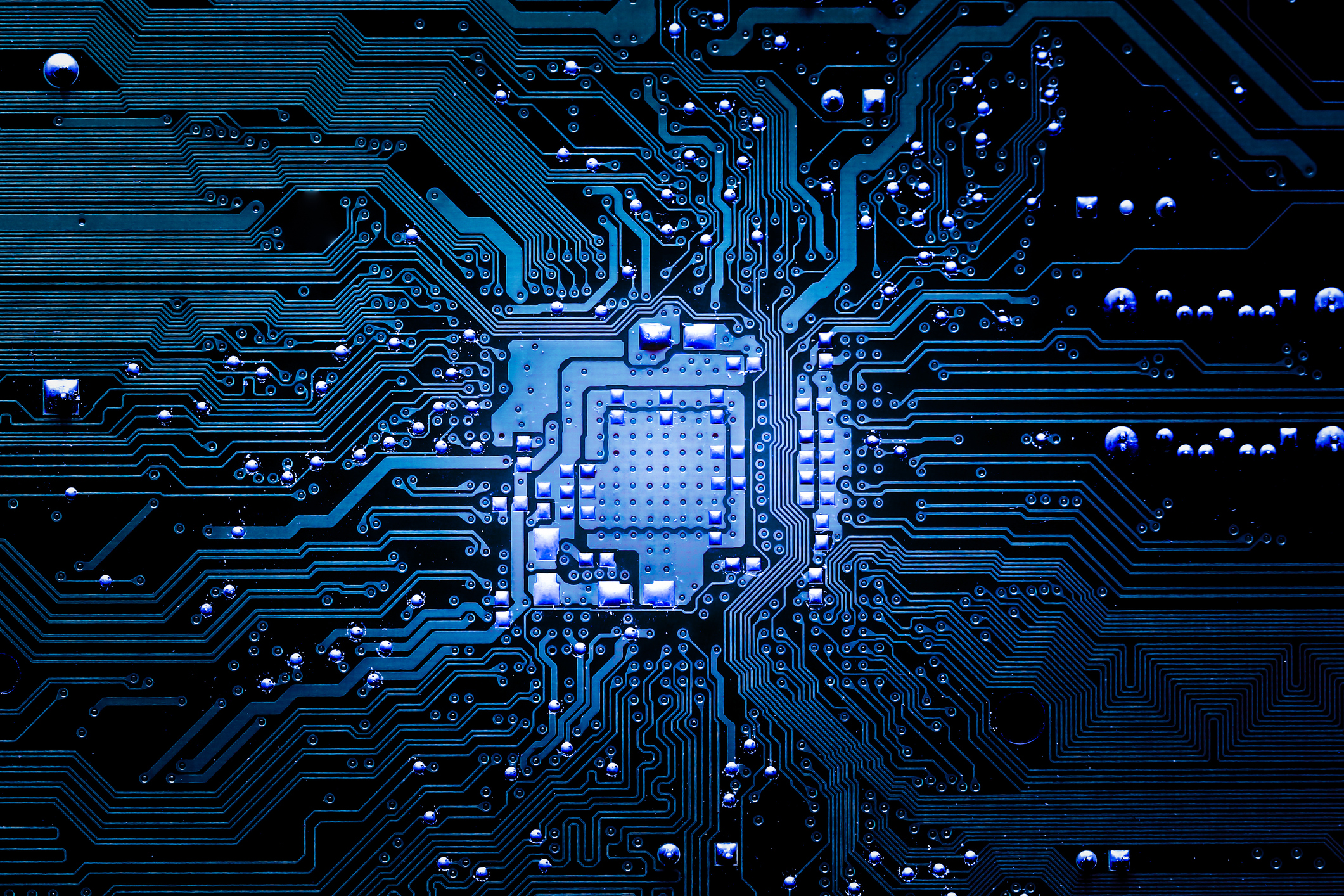 Stylized picture of semiconductor.