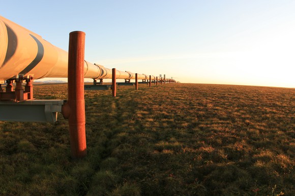 An oil pipeline.