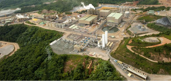 An aerial view of Pueblo Viejo mine.