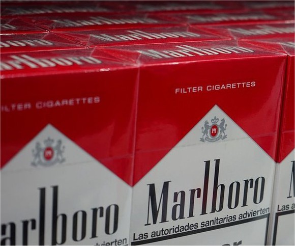 Philip Morris' Marlboro cigarette packages.