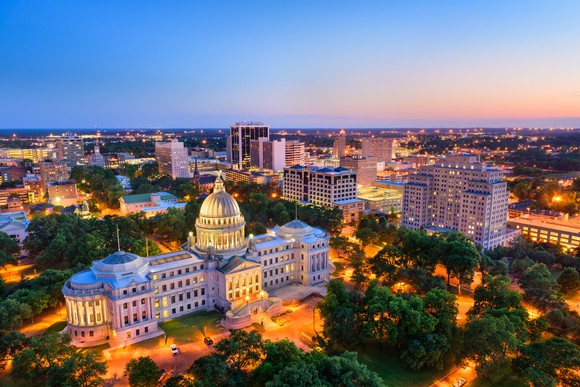 Jackson, MS city skyline