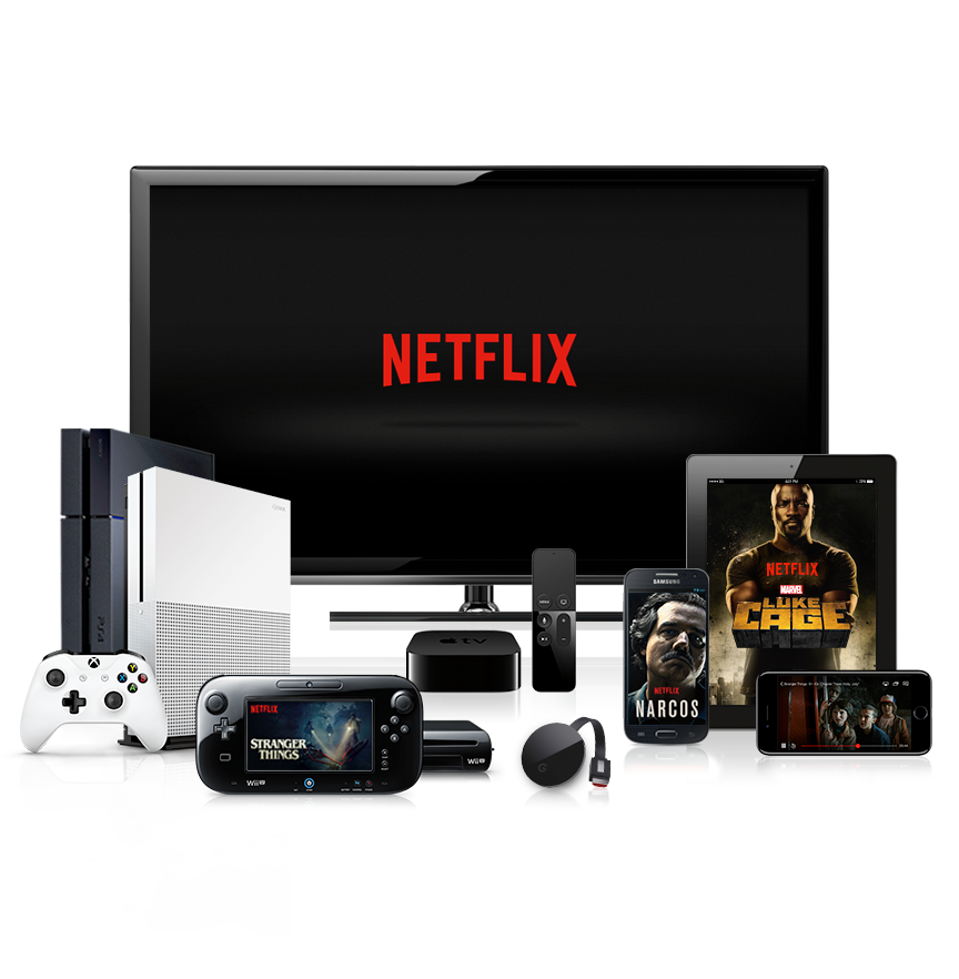Netflix streaming on multiple devices.