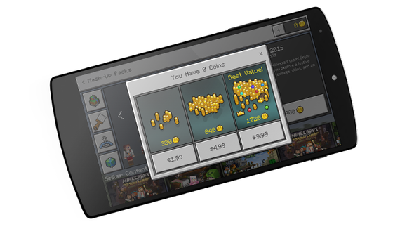 In-app interface to buy Minecraft Coins