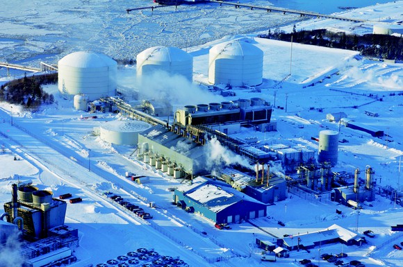 An LNG export facility in Alaska.