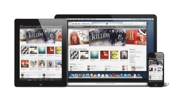 iTunes on an iPhone, iPad, and Mac