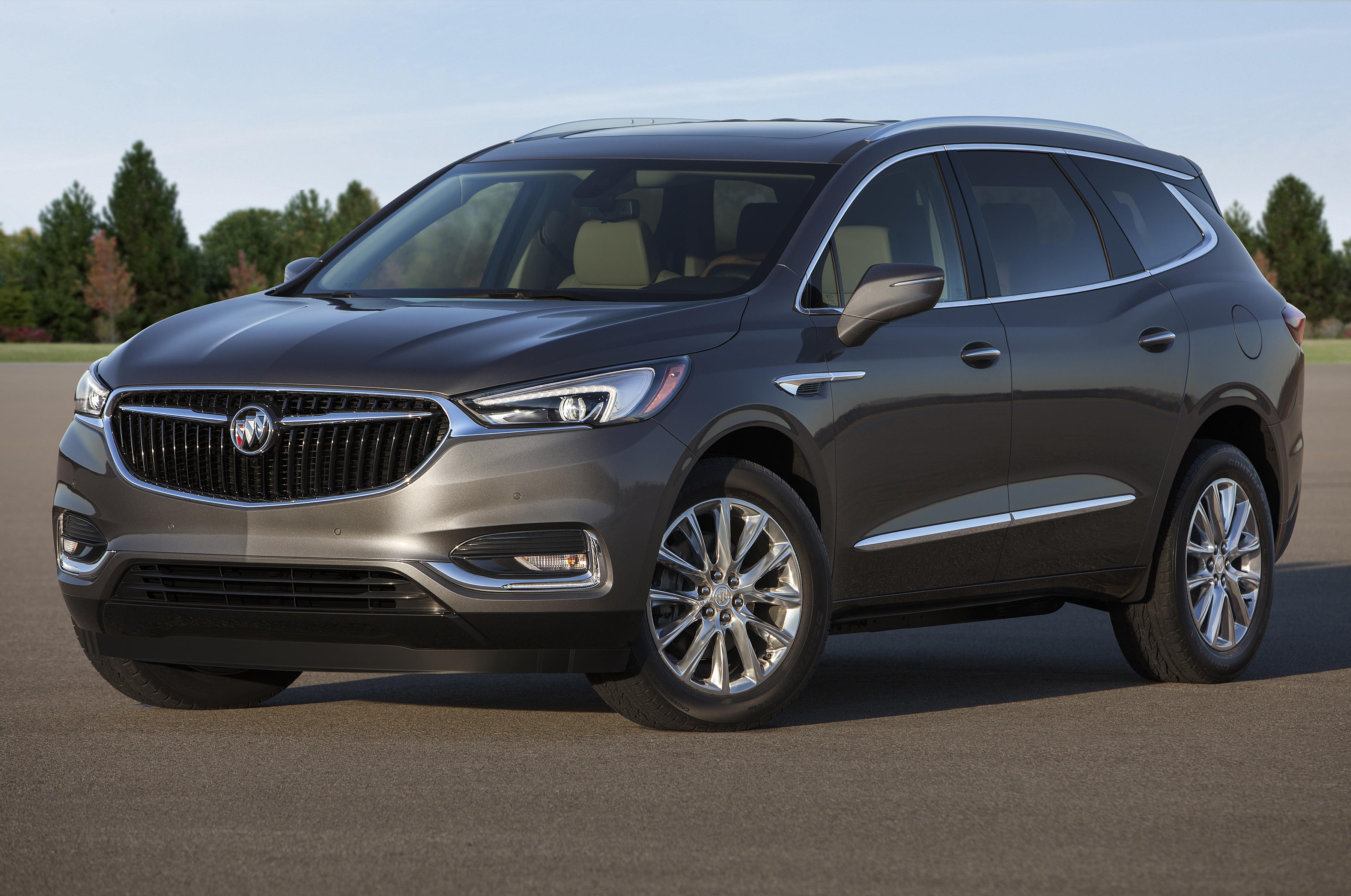 The new Enclave, a big crossover SUV, in dark bronze