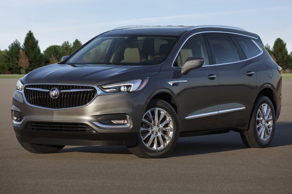 The new Enclave, a big crossover SUV, in dark bronze