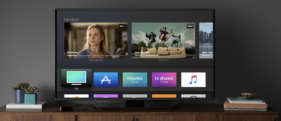 Apple TV in a living room