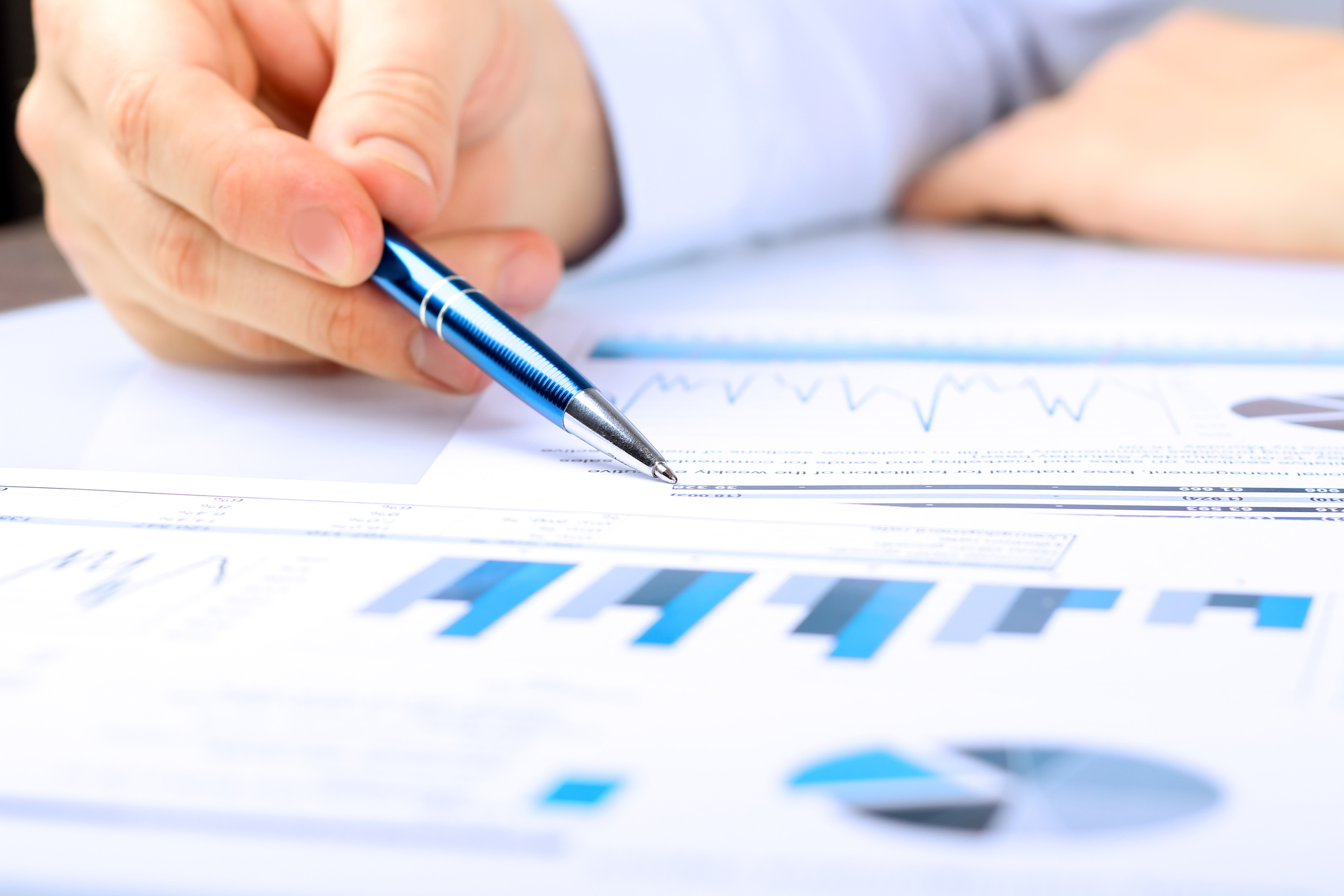 Analyzing financial reports.