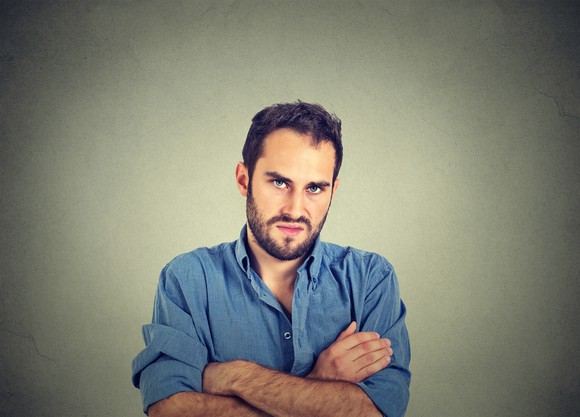 Unhappy man