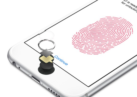 Apple's Touch ID decomposed into its various layers (ring, sensor, and so on).