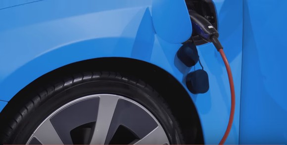 An electric vehicle charging.