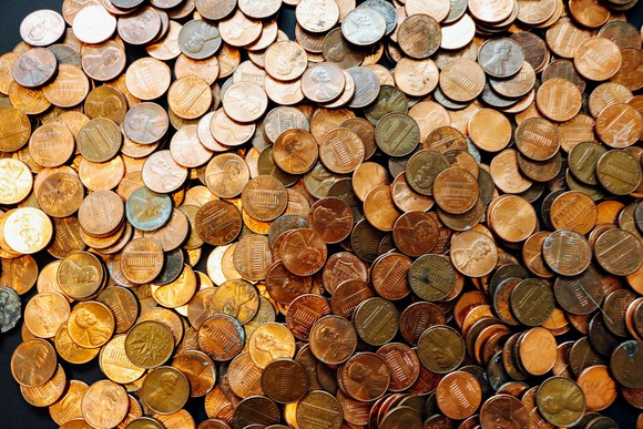 A pile of pennies
