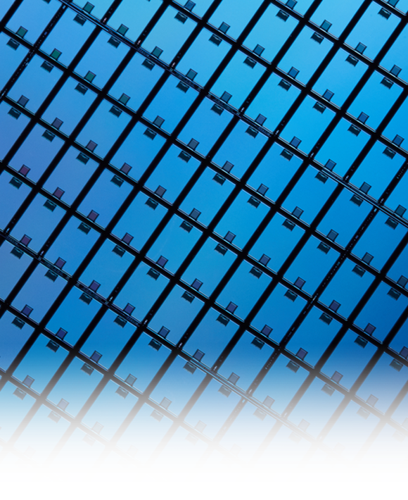A sheet of semiconductor chips