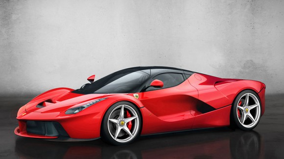 A red LaFerrari sports car.