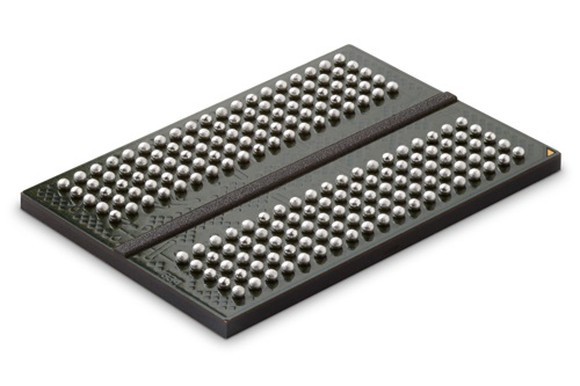 A GDDR5X memory chip from Micron.