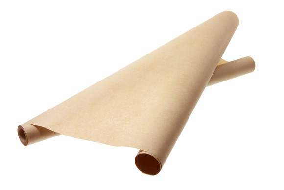 A roll of unbleached kraft paper.