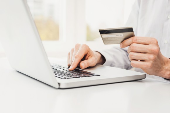 Shopping online with a credit card