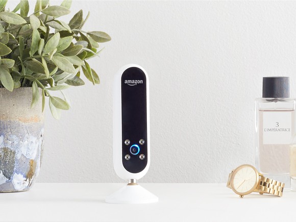 Amazon Echo look on shelf.