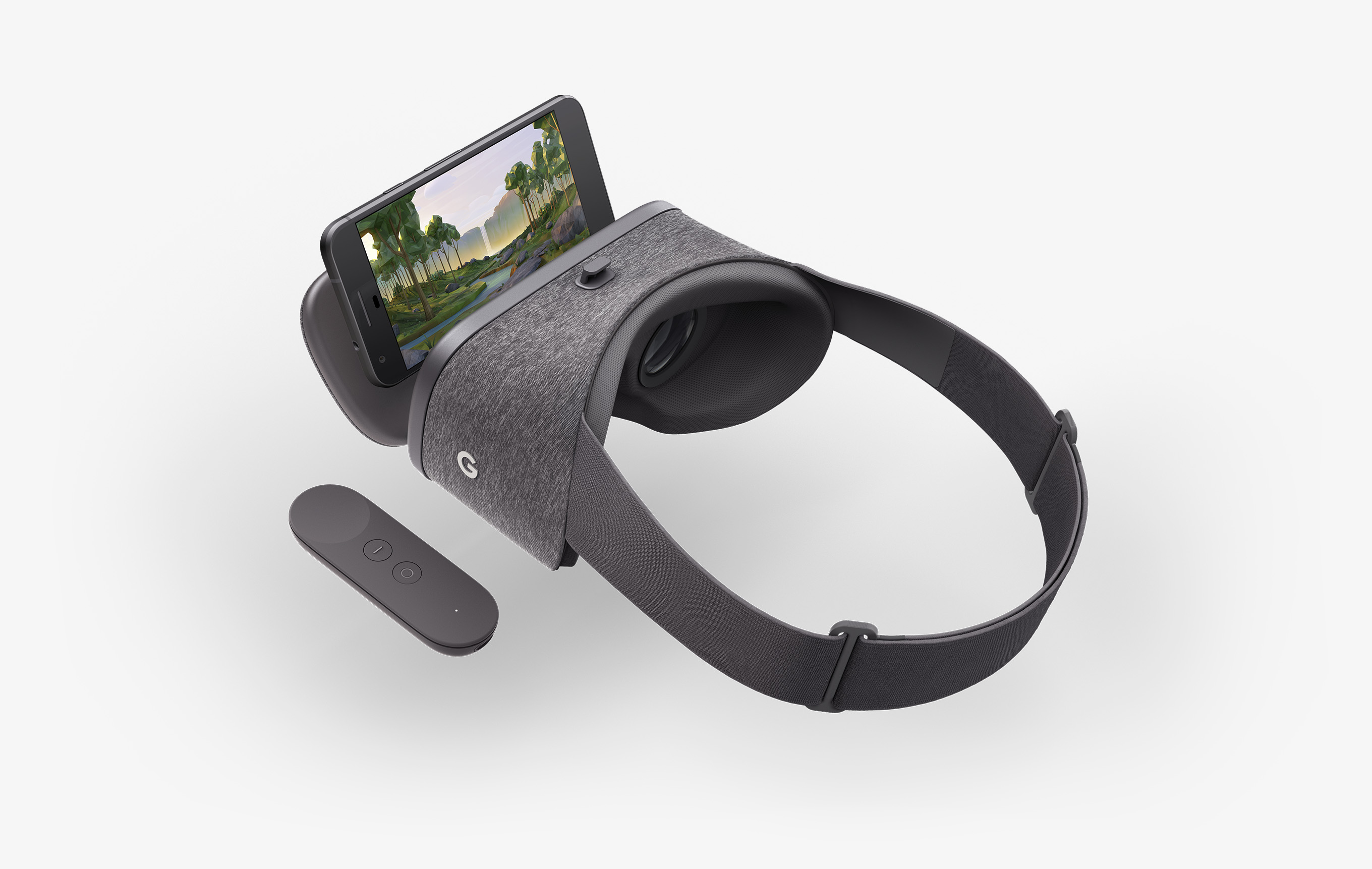 Daydream View headset and controller.
