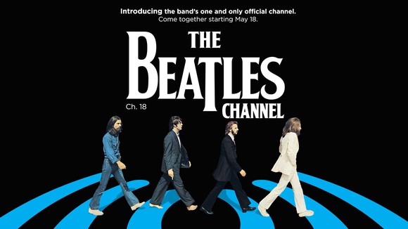 Announcement for The Beatles Channel with Penny Lane artwork.