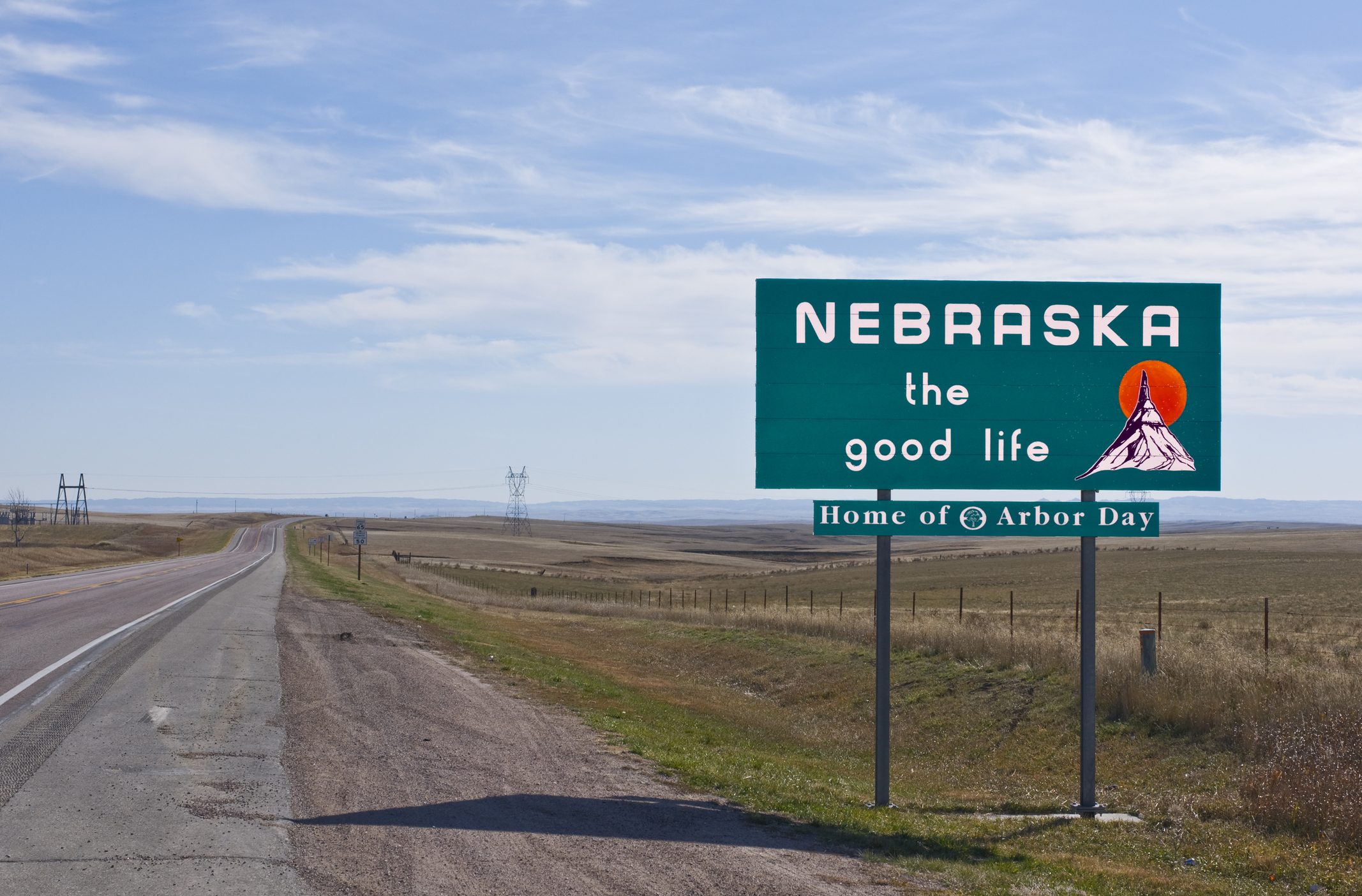 Nebraska welcome sign