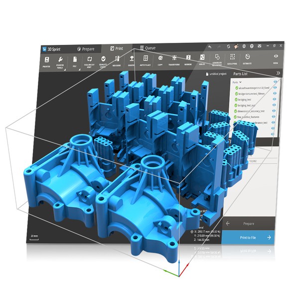 Rendering of a 3D part on CAD.